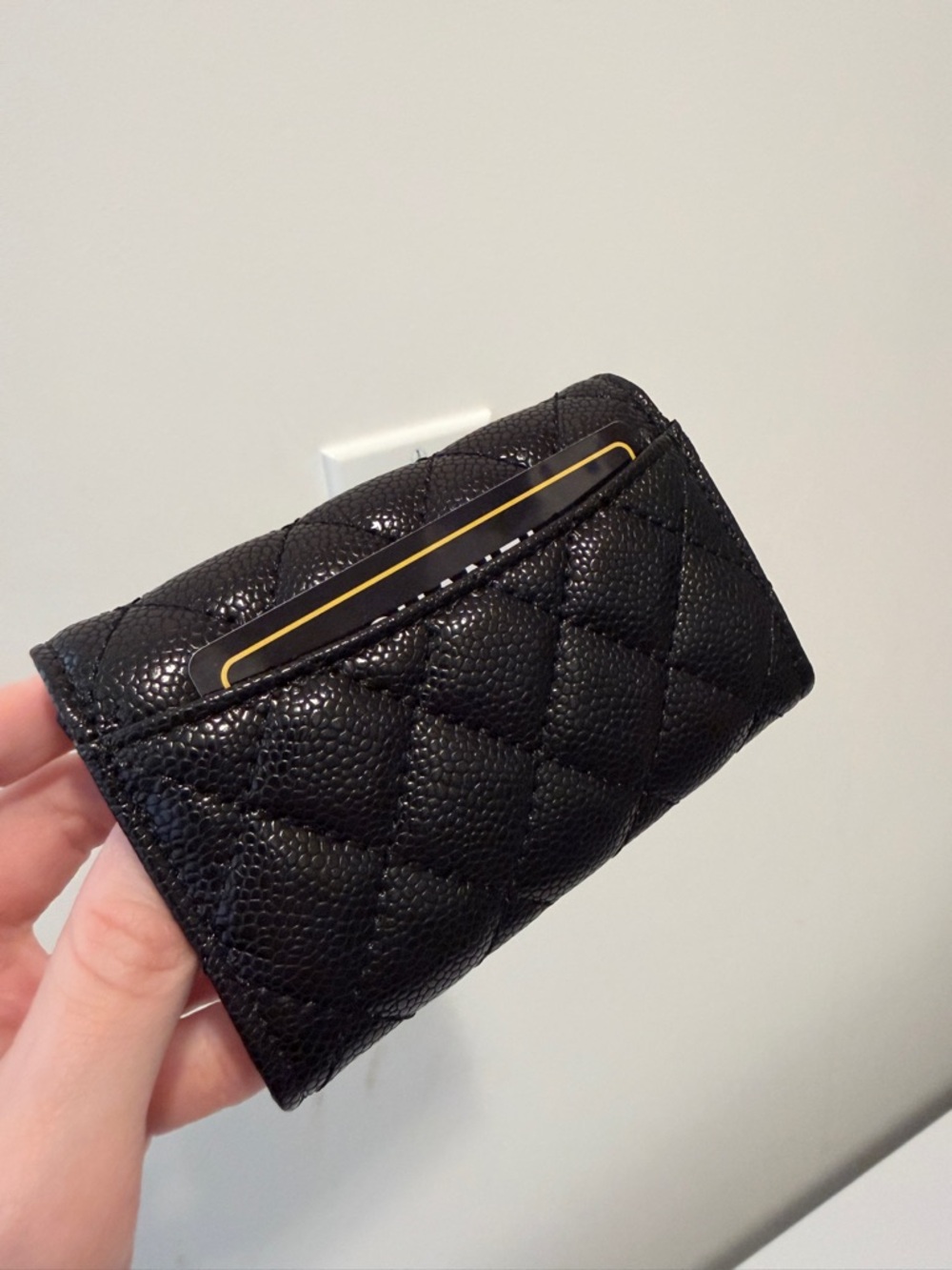 Black Quilted Women’s Card Holder Wallet